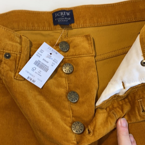 NWT J. Crew Factory 9” High Rise Skinny Corduroy Pant with Button Fly 28 - Picture 5 of 11